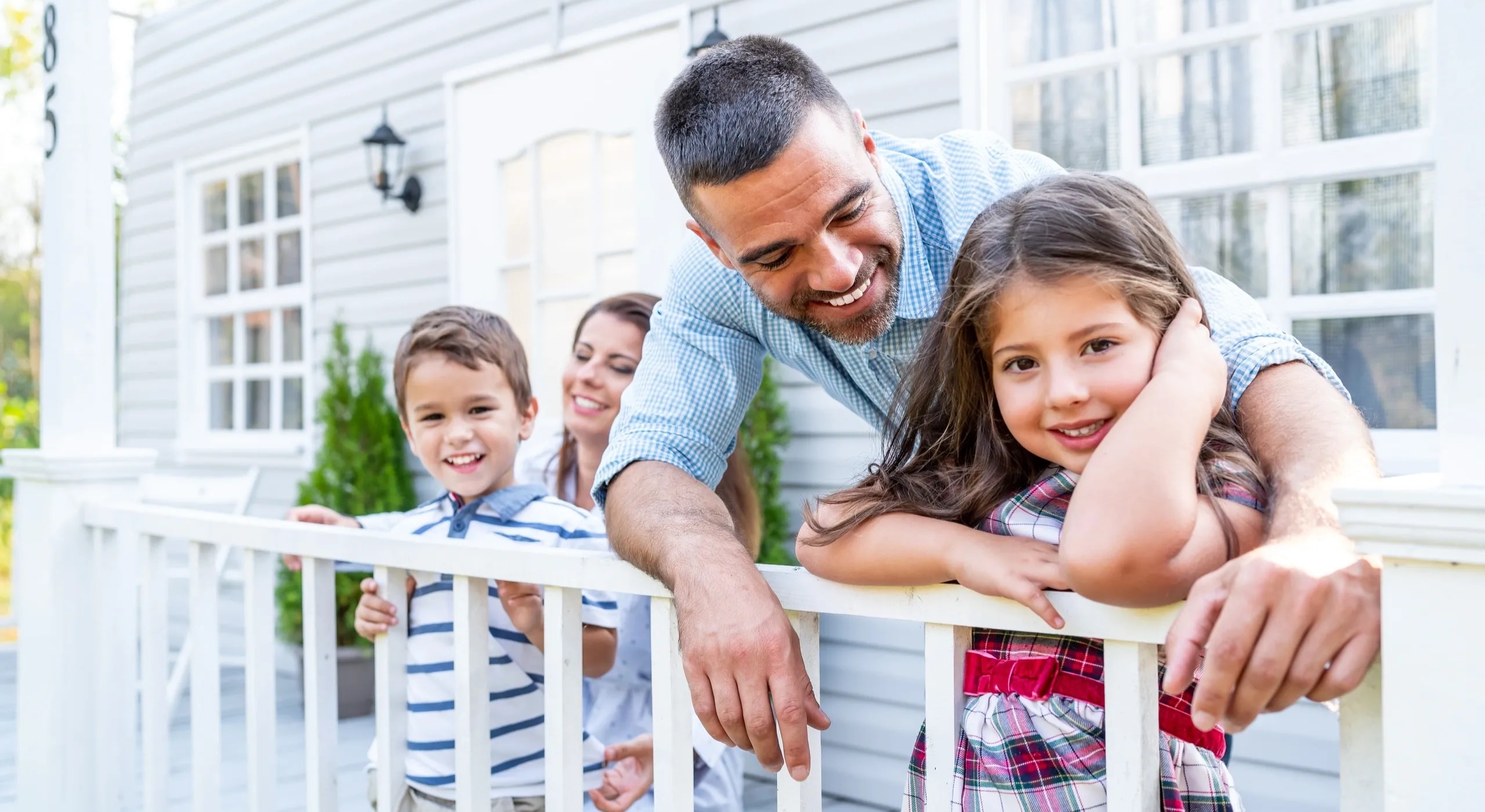 Family enjoying their home with peace of mind